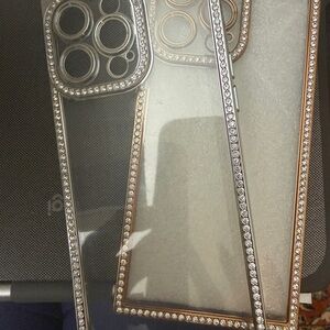 Luxury Rhinestone Phone Case - Silver and Gold